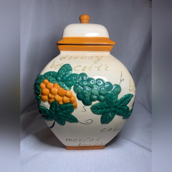 Vintage Handmade for "Nonni's Biscotti" Ceramic Cookie Jar - Picture 3 of 11